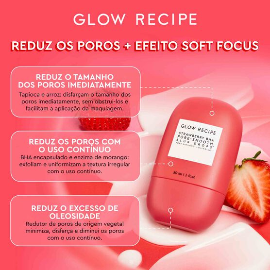 PRIMER DE TRATAMENTO COM BHA GLOW RECIPE STRAWBERRY PORE-SMOOTH