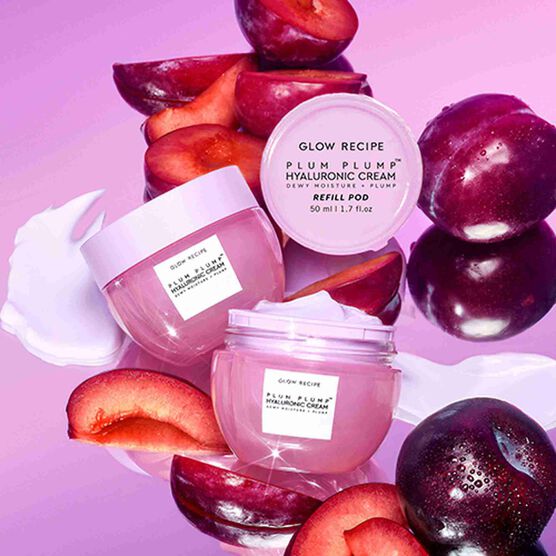 HIDRATANTE FACIAL COM HIALURONICO GLOW RECIPE PLUM PLUMP REFILL