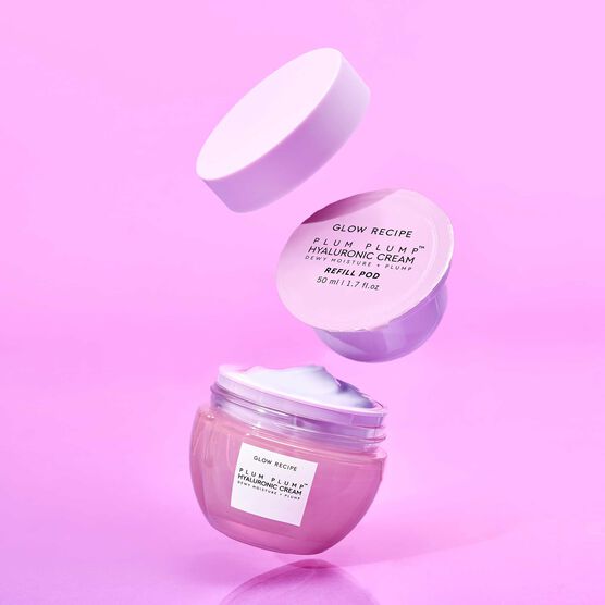HIDRATANTE FACIAL COM HIALURONICO GLOW RECIPE PLUM PLUMP REFILL