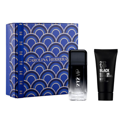 Kit Coffret Carolina Herrera 212 VIP Men Black Masculino Eau de Parfum