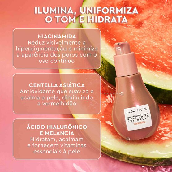 SÉRUM BRONZEADOR COM NIACINAMIDA GLOW RECIPE WATERMELON GLOW DEW DROPS
