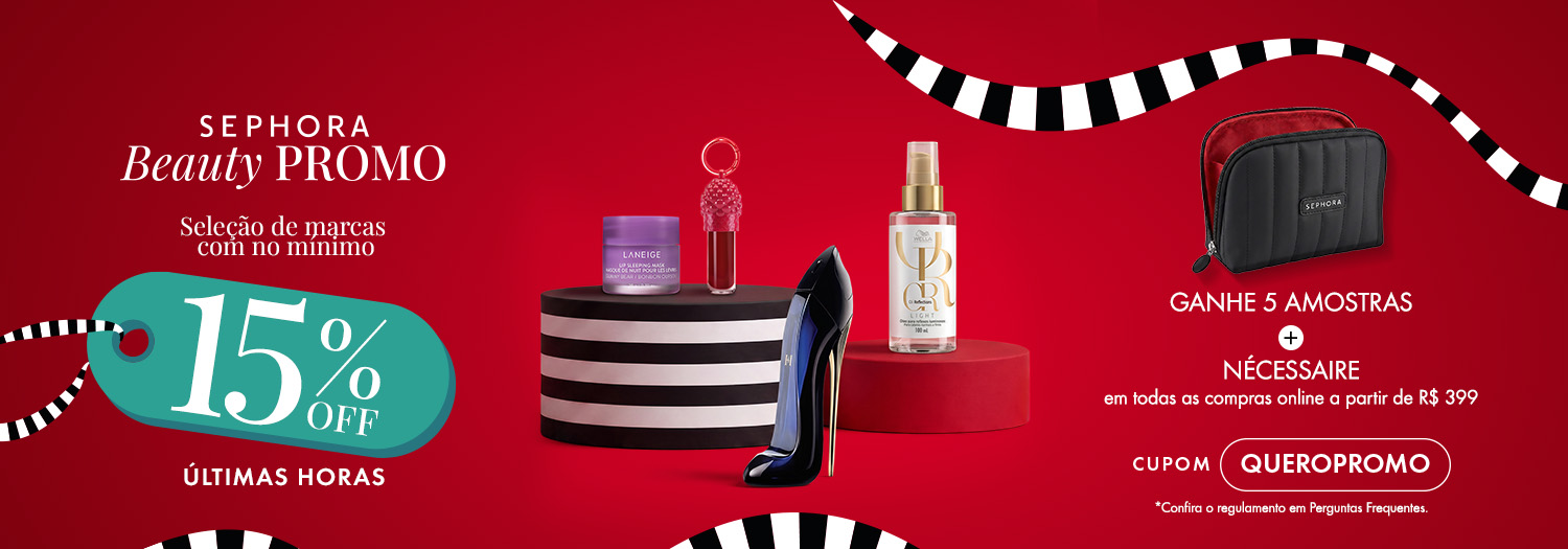 Beauty Promo - Ganhe 5 amostras + n&eacute;cessaire