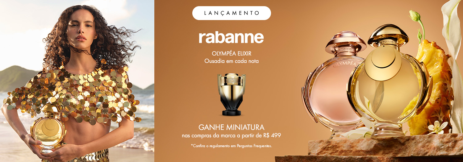 Rabanne | Lançamento Olympea Elixir + Ganhe miniatura nas compras da marca a partir de R$ 499