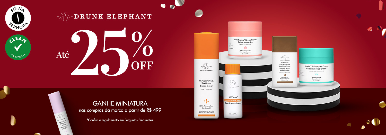Drunk Elephant - até 25% OFF