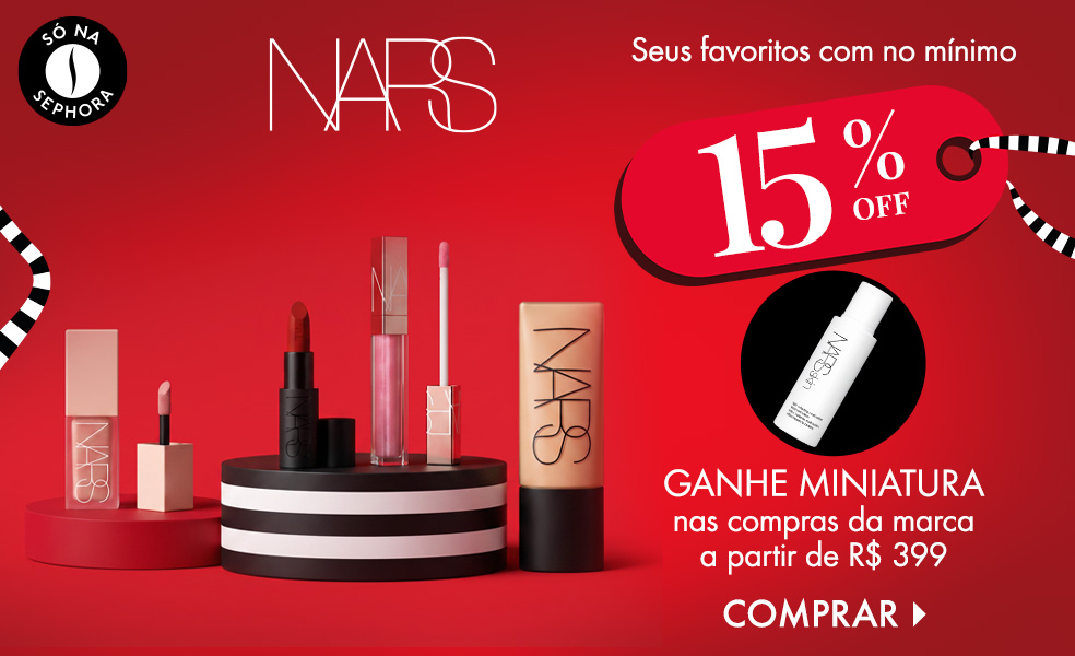 NARS | Ganhe miniatura nas compras da marca a partir de R$ 399