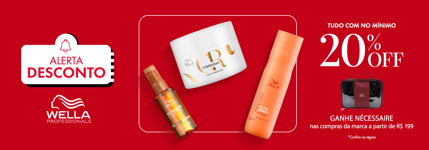Wella Professionals - TUDO com no mínimo 20% OFF e ganhe nécessaire