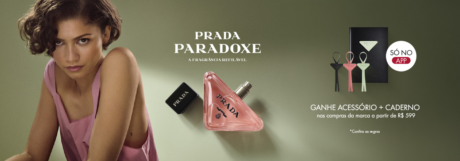 Prada - SÓ NO APP | Ganhe acessório e caderno