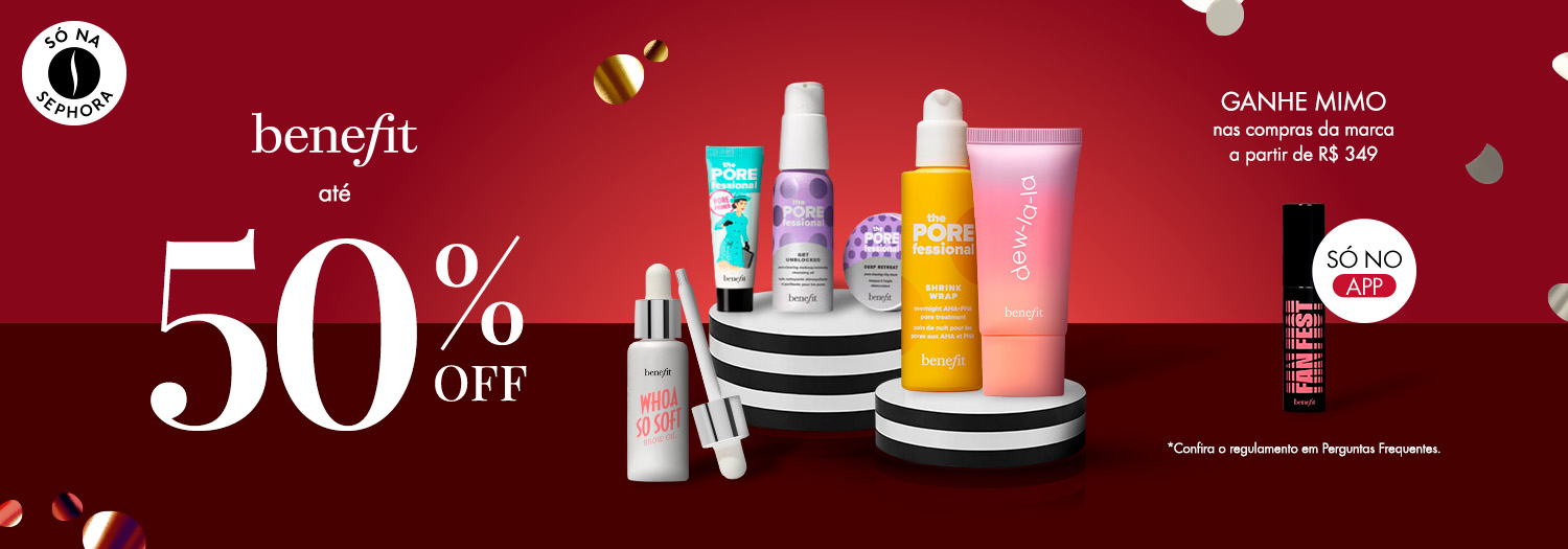 Benefit Cosmetics - Até 50% OFF Só no App