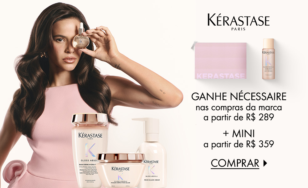 Kérastase | Ganhe nécessaire nas compras da marca a partir de R$ 289 + mini a partir de R$ 359