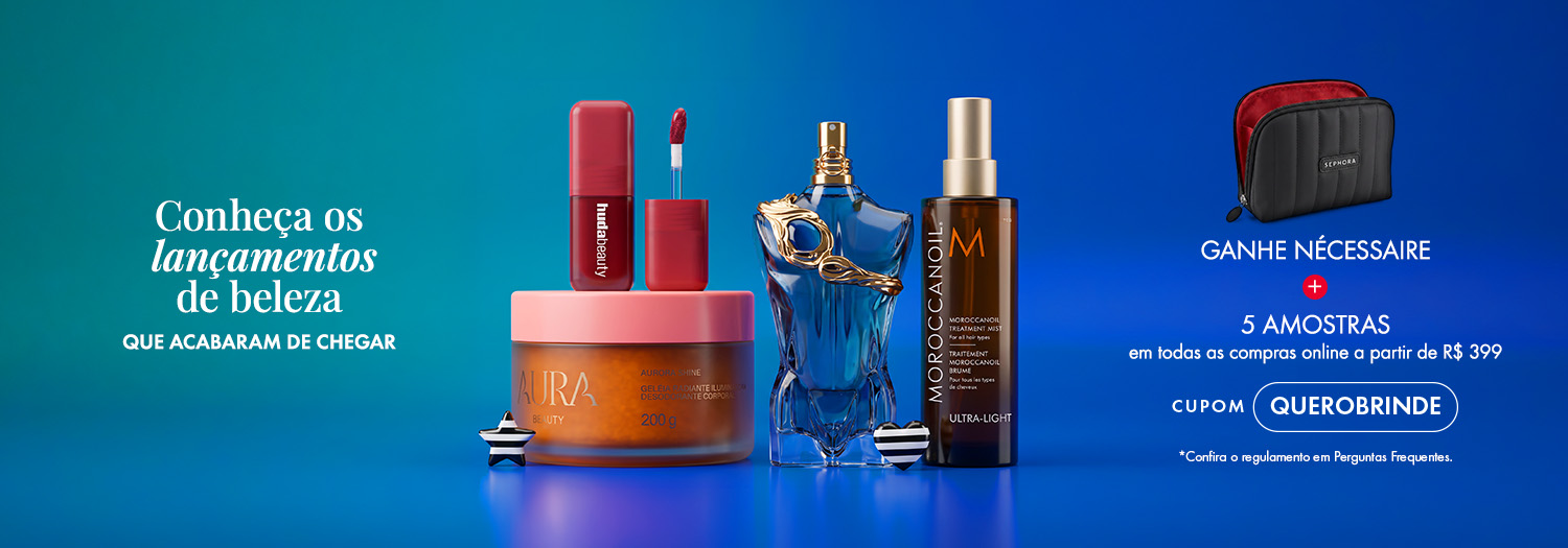 Novidades - Ganhe nécessaire + 5 amostras