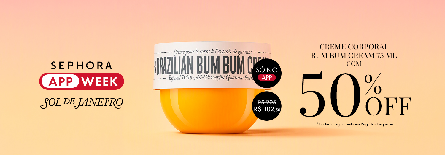 App Week Bum Bum Cream 75ml com 50% Off