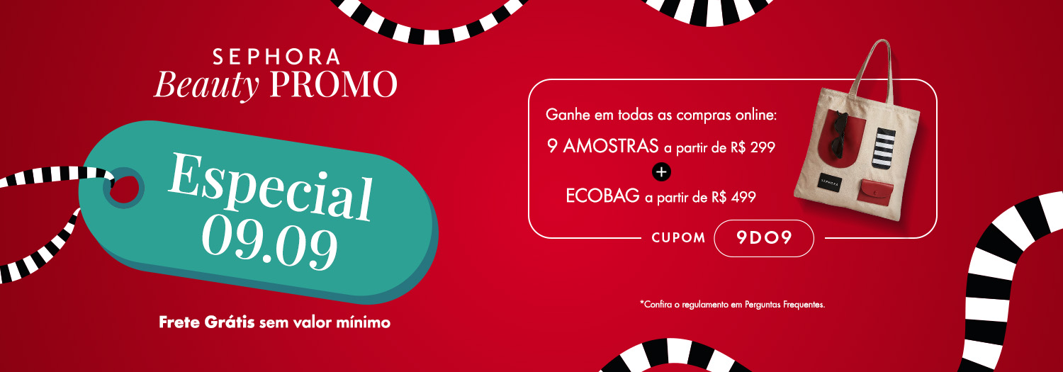 Beauty Promo - Ganhe 9 amostras e ecobag