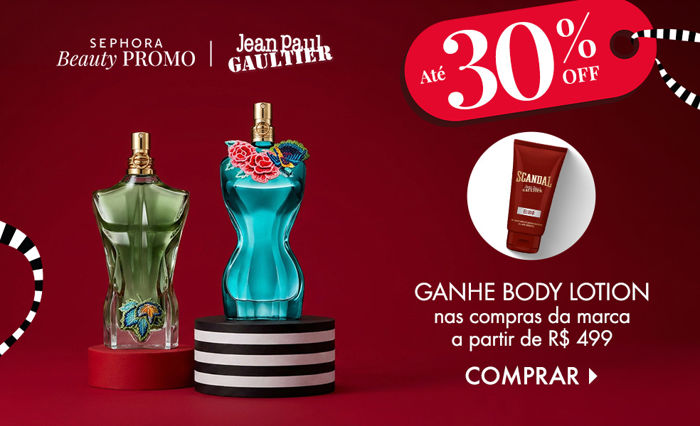 Jean Paul Gaultier | Ganhe body lotion nas compras da marca a partir de R$ 499