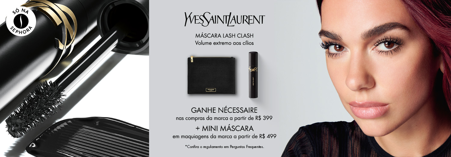 Yves Saint Laurent | Máscara Lash Clash + Ganhe nécessaire nas compras da marca a partir de R$ 399 + mini máscara nas compras de maquiagens da marca a partir de R$ 499