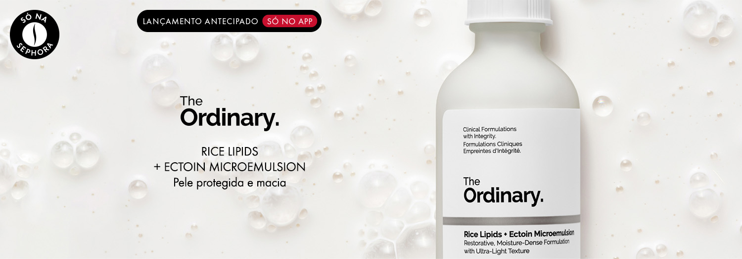 The Ordinary | Pré Lançamento Só No APP Rice Lipids + Ectoin Microemulsion