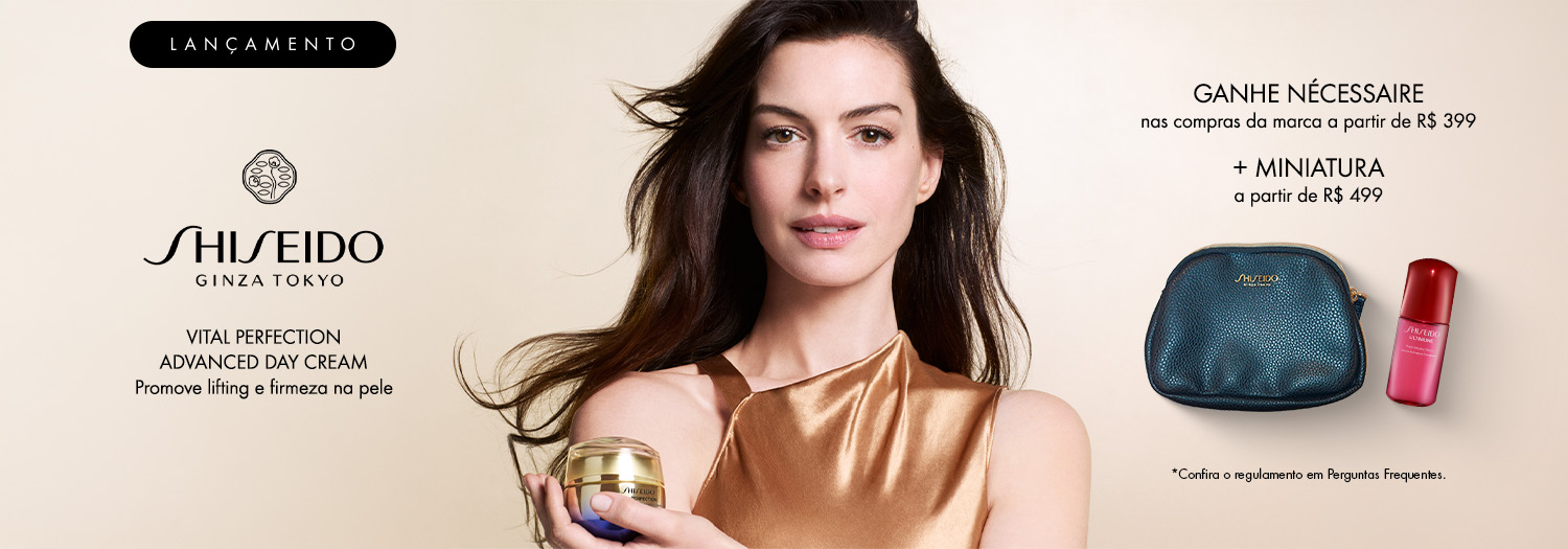 Shiseido Nécessaire e miniatura a partir de R$ 399